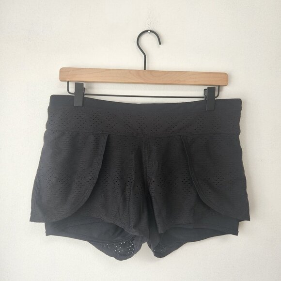 Athleta Prism 2-in-1 Lined Compression Running Shorts Activewear Women's M - Picture 3 of 10